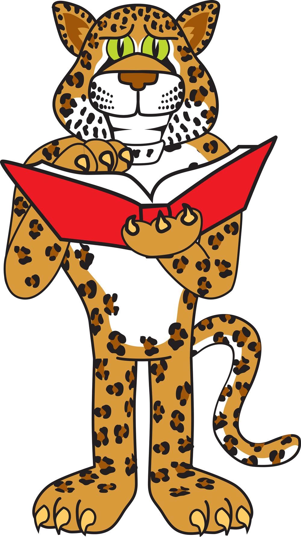 Jaguar with book